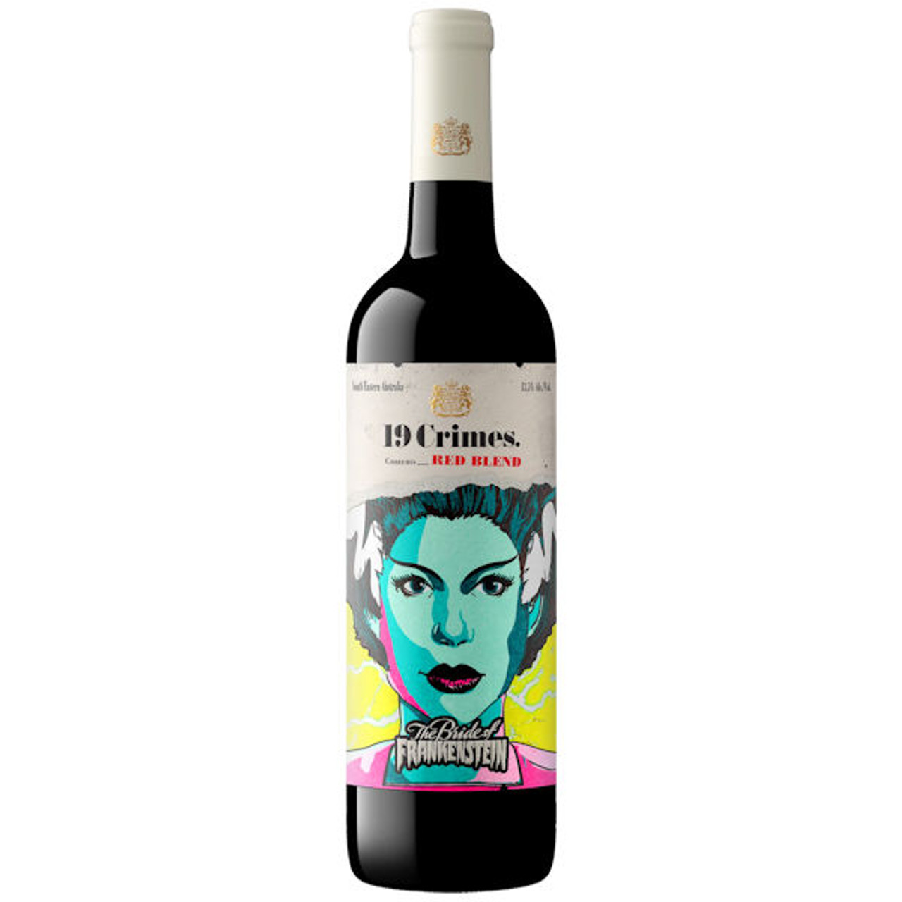 19 Crimes Halloween The Bride of Frankenstein Red Blend