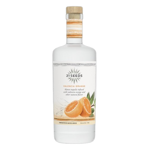 21 Seeds Flavored Tequila Valencia Orange Infused Blanco Tequila Orange 750ML