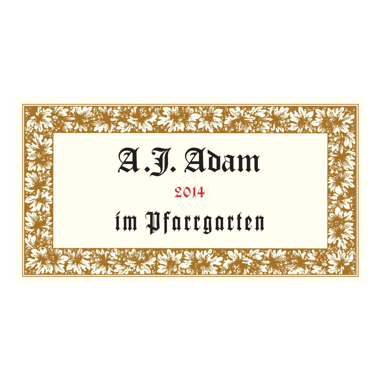 A.J. Adam Riesling Im Pfarrgarten Feinherb 2024 750ml