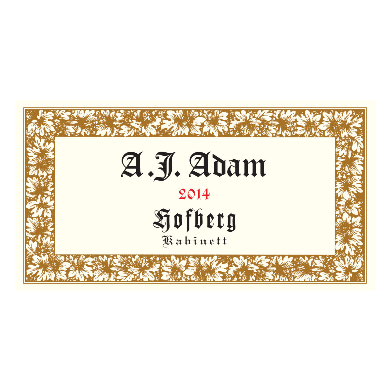 A.J. Adam Riesling Dhroner Hofberg Kabinett 2024 750ml