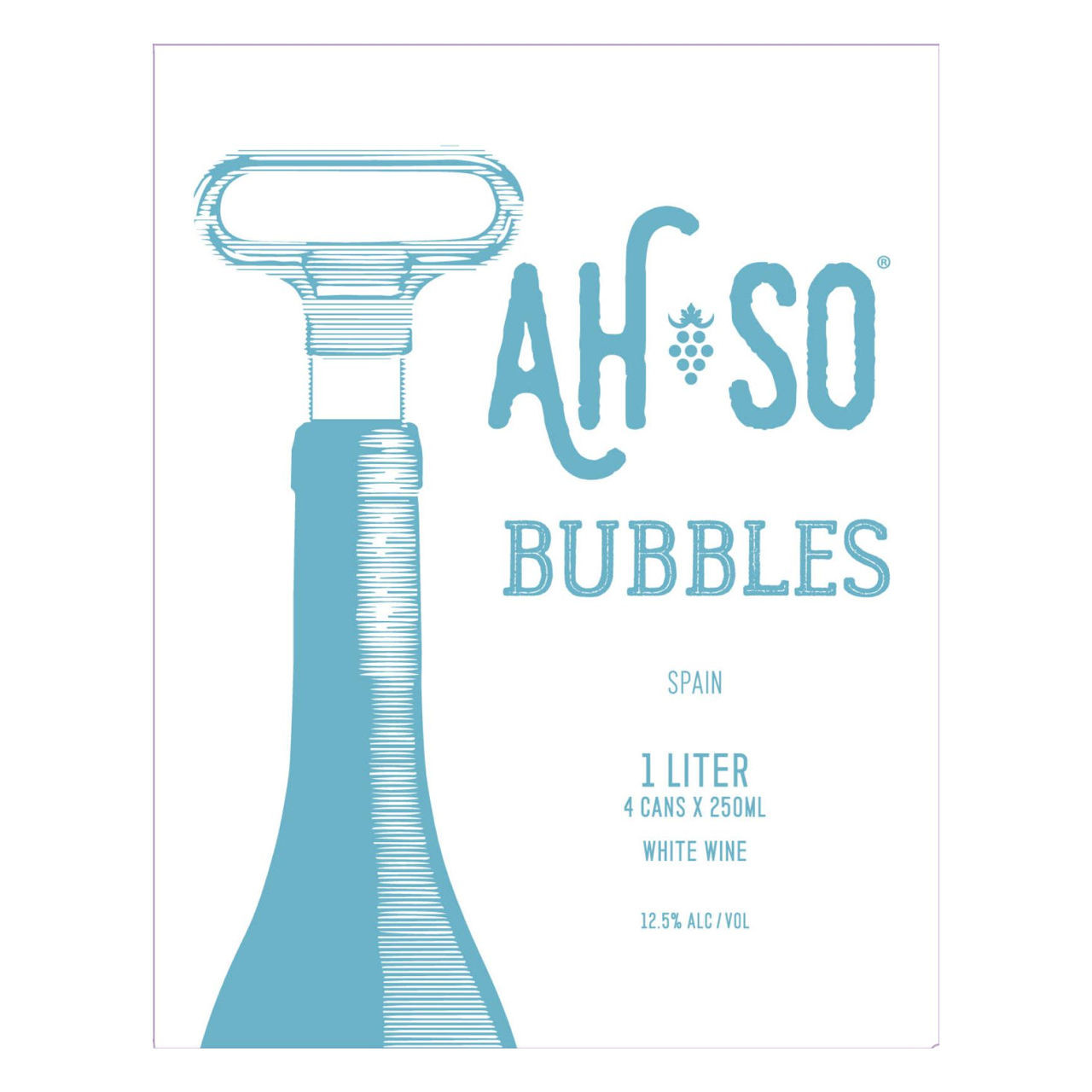 Ah-So Bubbles White Wine NV 250ml