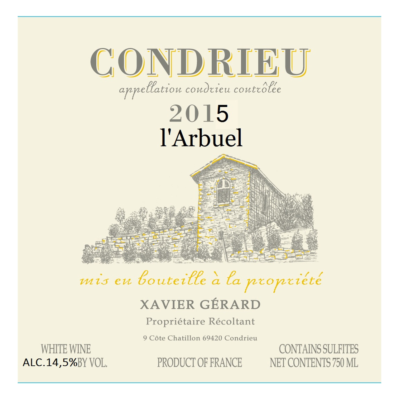 Xavier Gerard Condrieu "L'Arbuel" 2019 750ml