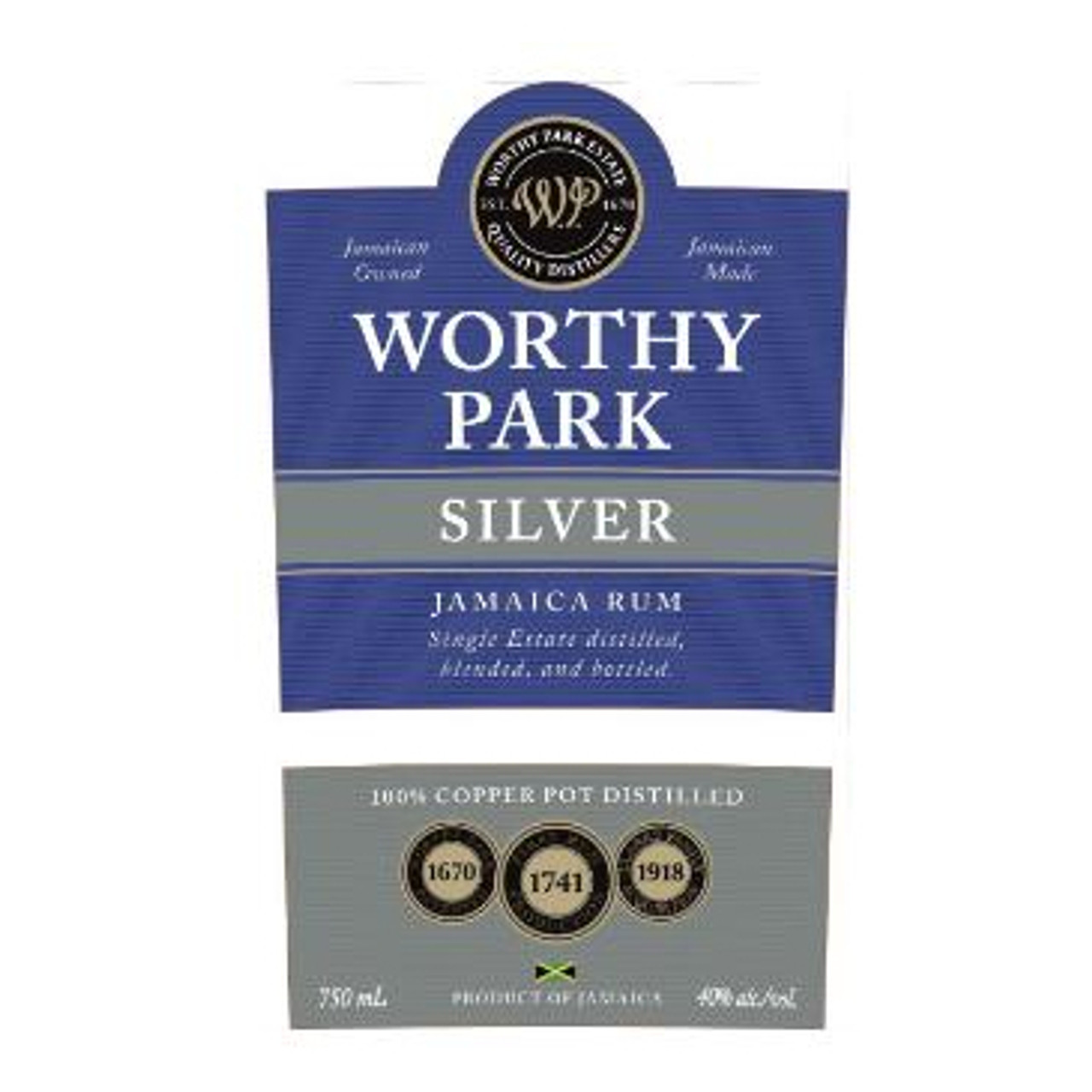 Worthy Park Silver Jamaican Rum 750ml