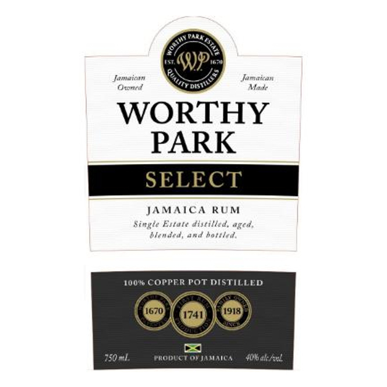 Worthy Park Select Jamaican Rum NV 750ml