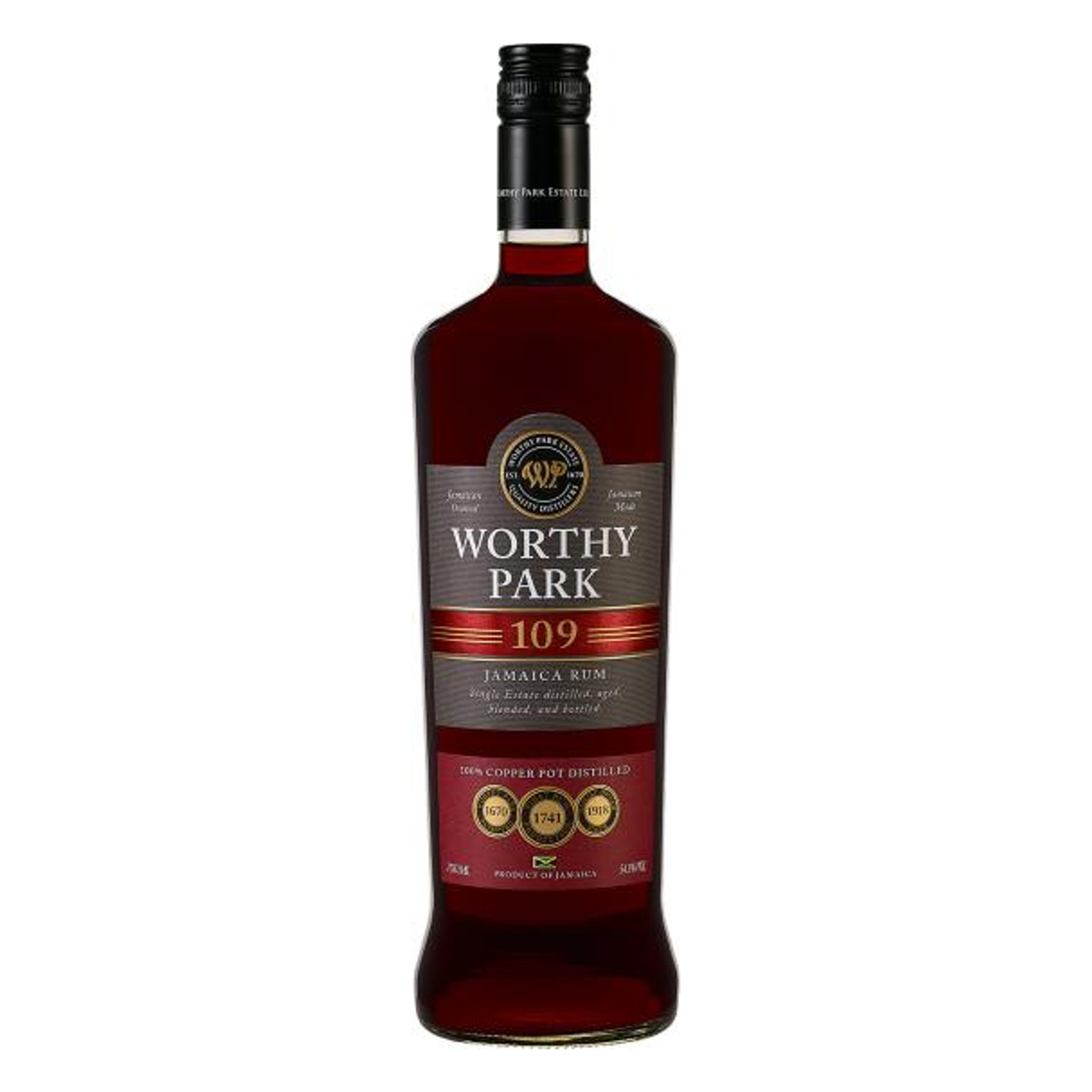 Worthy Park 109 Dark Rum NV 1L