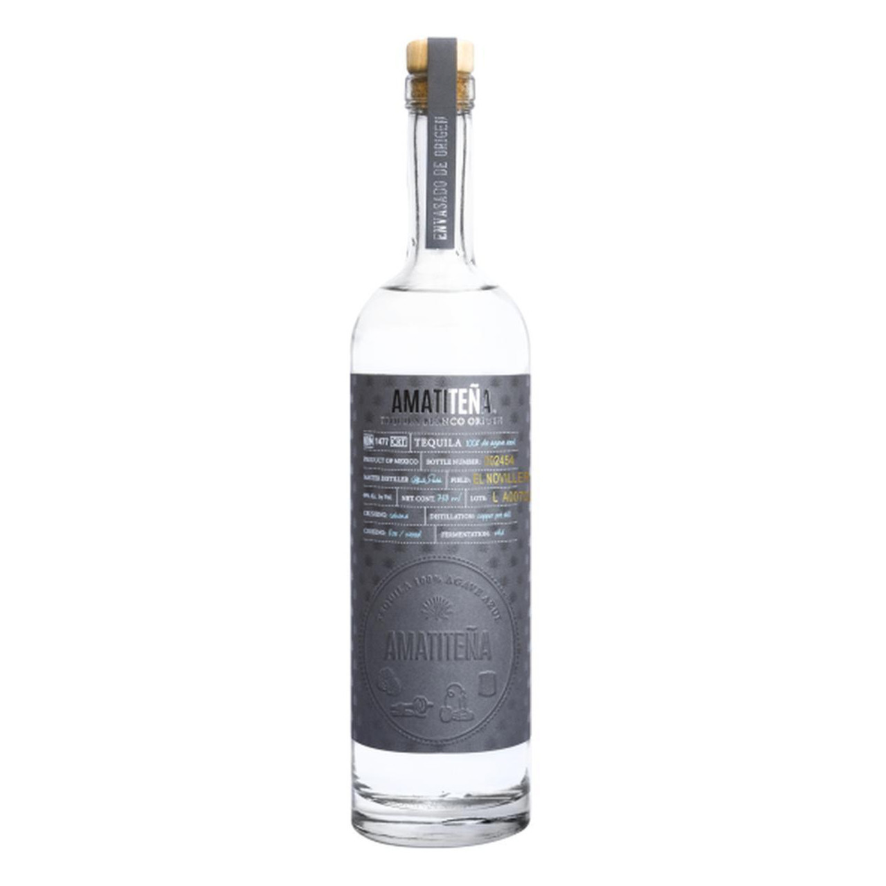 Amatitena Origen Blanco Tequila 100% De Agave Azul 750ml