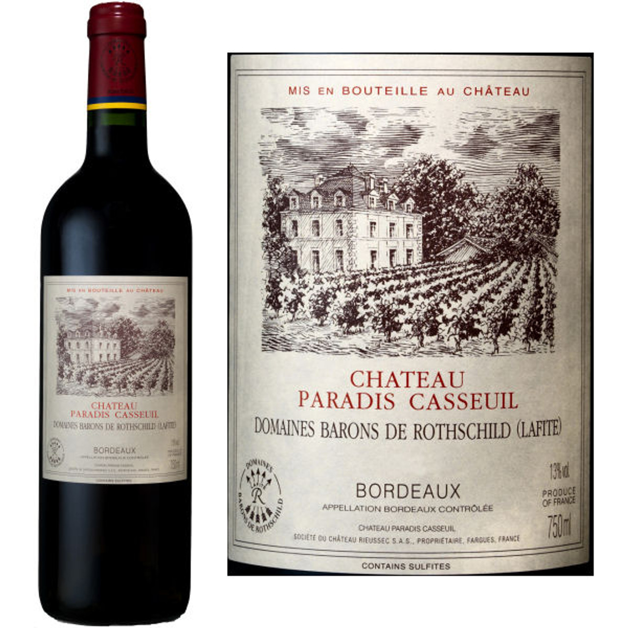 12 Bottle Case Chateau Paradis Casseuil Bordeaux 2017 w/ Shipping Included