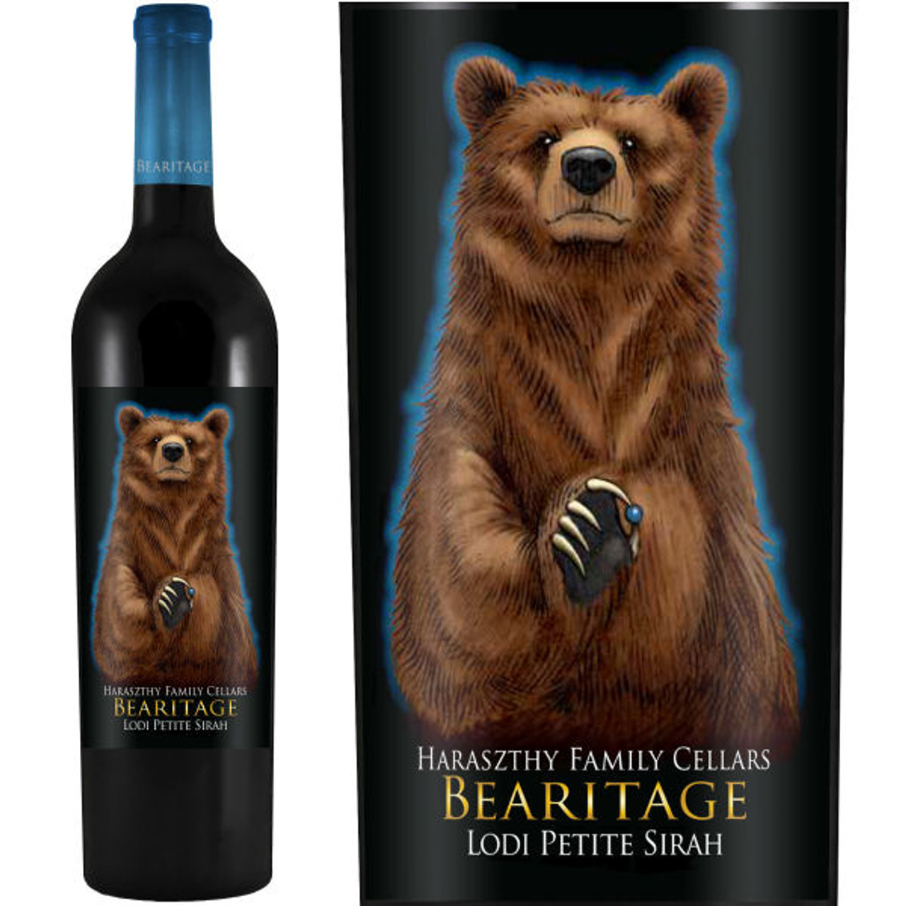 12 Bottle Case Bearitage by Haraszthy Lodi Petite Sirah 2021 w/ Shipping Included