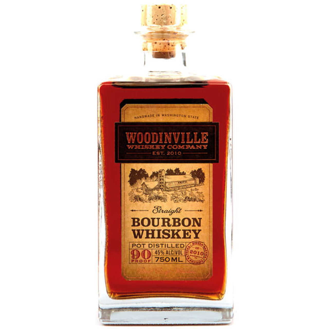 Woodinville Straight Bourbon Pot Distilled 90 Proof 750ml
